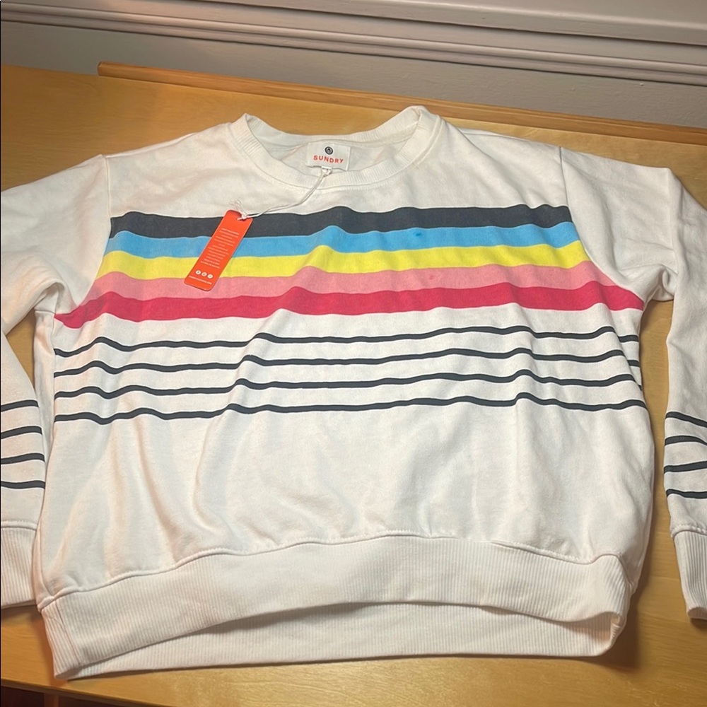 Sundry women’s Colorful Striped Sweater
